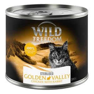 Wild Freedom Adult Sterilised 6 x 200 g - Grain Free - Golden Valley Sterilised - Kanin & kyckling