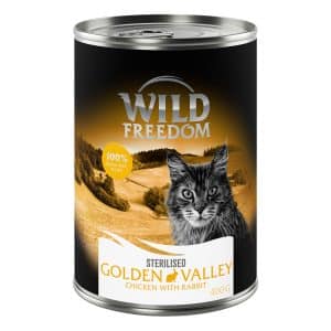 Wild Freedom Adult Sterilised 6 x 400 g - Grain Free - Golden Valley Sterilised - Kanin & kyckling