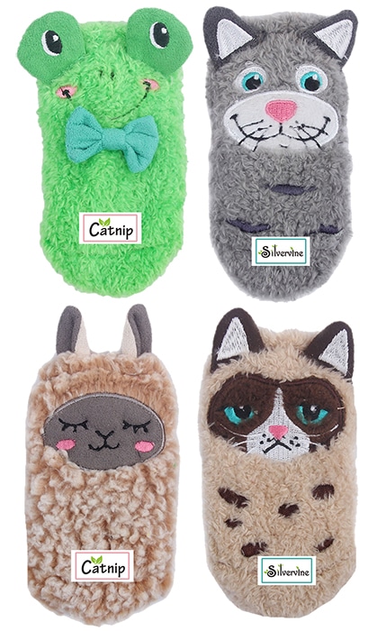 AFP Mini Cuddler kattleksak (Grön groda med Catnip)