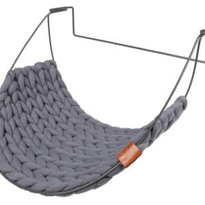 Elementsäng flätad look grå