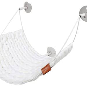 Fönsterbädd katt flätad vit