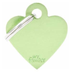 Id-bricka grönt hjärta med gravyr