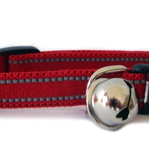 Katthalsband Reflex elastiskt Rött