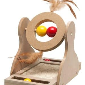 Tumbler kattleksak i trä