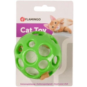 Cat Ball With Holes + Squeaking Mouse Green 1 st - Katt - Kattleksaker - Aktiveringsleksaker för katt - Flamingo - ZOO.se