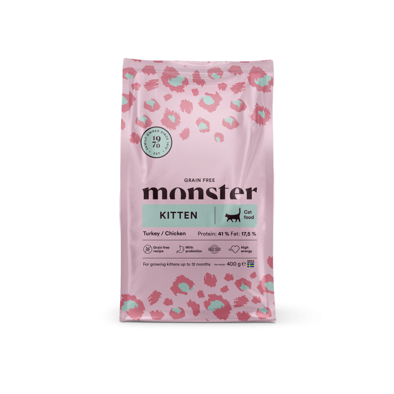 Cat Grain Free Kitten Turkey/Chicken 400 g - Katt - Kattfoder & kattmat - Torrfoder till katt - Monster Pet Food - ZOO.se