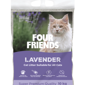 Cat Litter Lavender 10 kg - Lavendel - Katt - Kattsand & kattströ - Klumpbildande Kattsand - FourFriends - ZOO.se