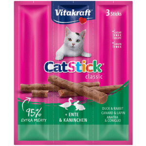 CatSticks Mini Anka/Kanin 6 g x 3 st - Katt - Kattgodis & Kattgräs - Tuggpinnar för katt - Vitakraft - ZOO.se
