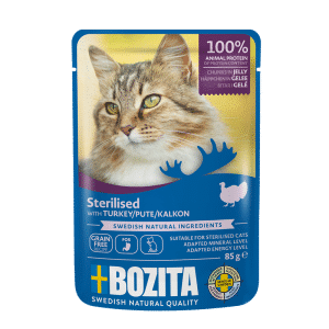 Indoor & Sterilised Kalkon i Gelé 85 g - Katt - Kattfoder & kattmat - Blötmat & våtfoder till katt - Bozita Katt - ZOO.se