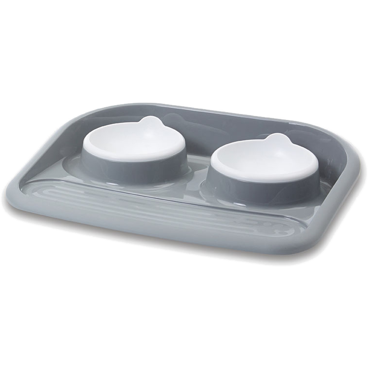 Matbar Butler, 2x300ml, 45x36x8cm, Grå - Hund - Matplats & Vattenautomater för hund - Upphöjd Matskål Hund, Katt - Matplats & Vattenfontäner för katt - Matbar & Ställningar för katt, Hund - Matplats & Vattenautomater för hund - Matbar & Ställningar för hund - Savic - ZOO.se