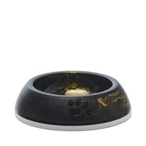Savic Delice Marble Svart Guld Matskål med Gummibotten, 1200 ml