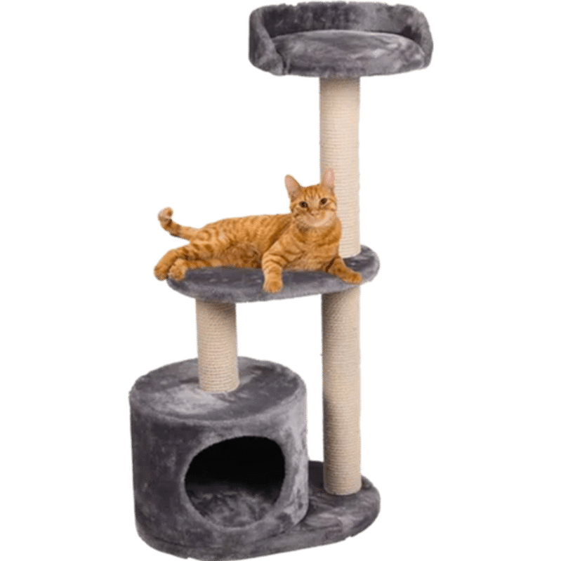 Scratching Tree Echo Gray 48x34x99cm - Katt - Klösträd & klösmöbler för katt - Klösmöbler & Klöstunnor - Flamingo - ZOO.se
