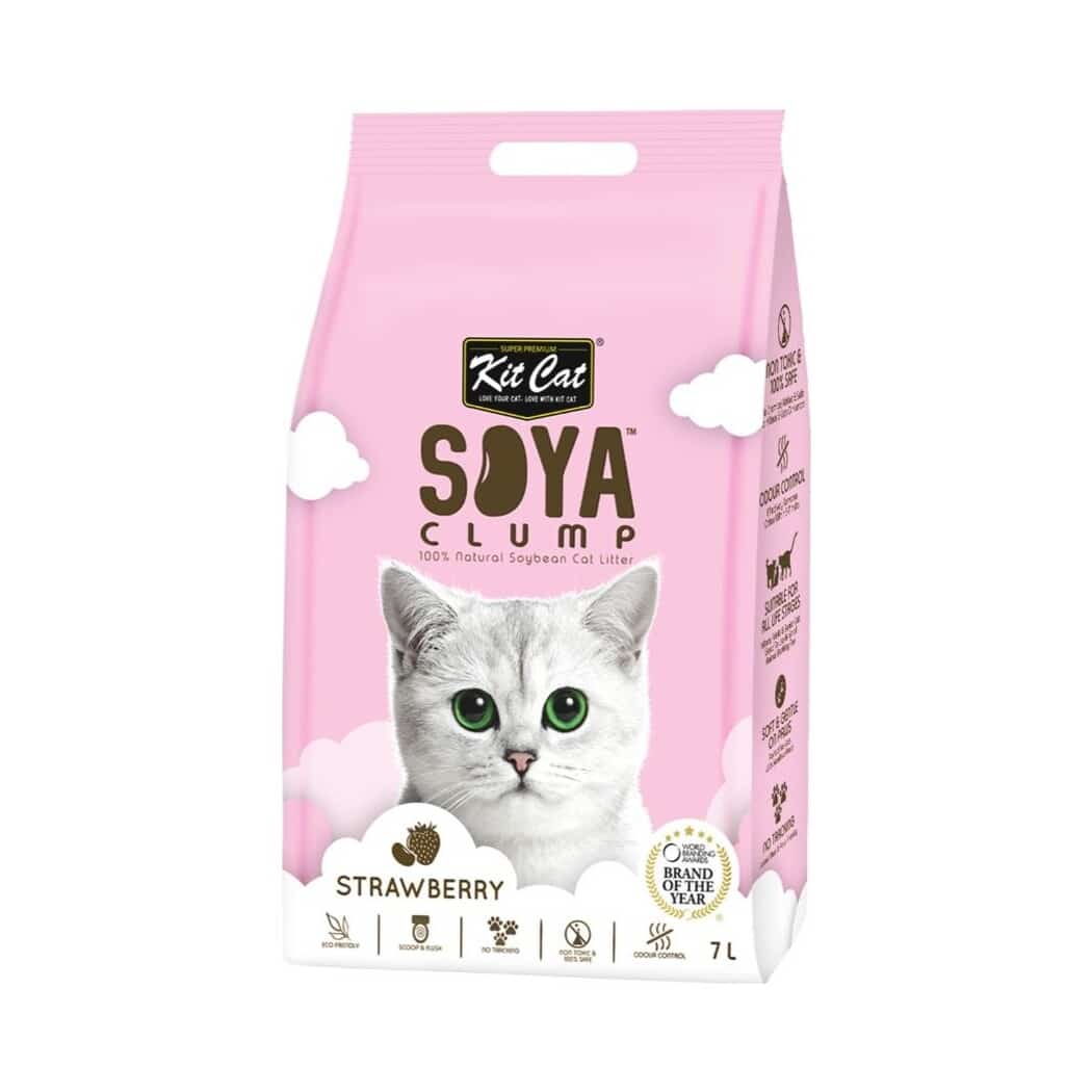 Soyaclump Eco Kattströ - Strawberry / 7 L