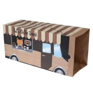 TIAKI Coffee Truck papperstunnel för katter - L 60 x B 22 x H 27 cm
