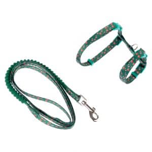 TIAKI Sushi kattsele med koppel - Mörkgrön