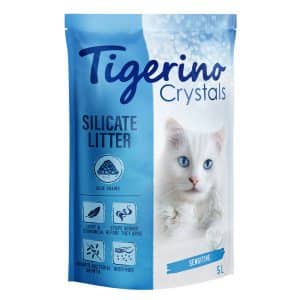 Tigerino Crystals Fun/Sensitive - färgglatt kattströ - Blått 5 l