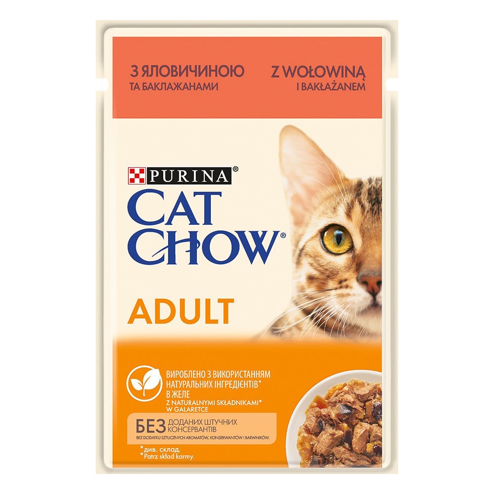 26 x 85 g Cat Chow våtfoder - Nötkött