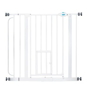 Carlson Pet Gate med kattdörr - Höjd 76,2 cm, bredd 73,66 bis 92,71 cm