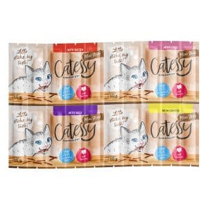 Catessy Mini-Sticks Mix 2 - 20 x 2 g med 4 smaker (bacon, lever, malt, ost)