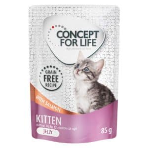 Concept for Life Kitten Grain Free Lax i gelé - 12 x 85 g