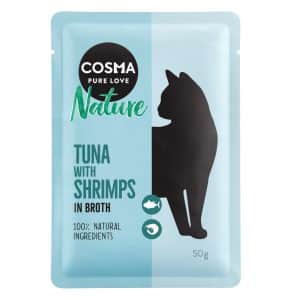 Cosma Nature i portionspåse 6 x 50 g - Tonfisk & räkor