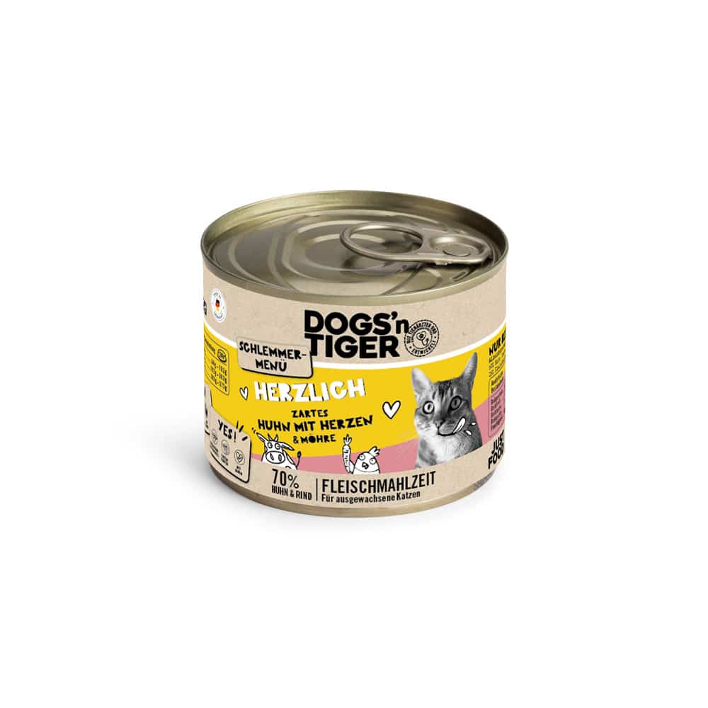 Dogs'n Tiger gourmetmeny 6 x 200 g - Kyckling med hjärta