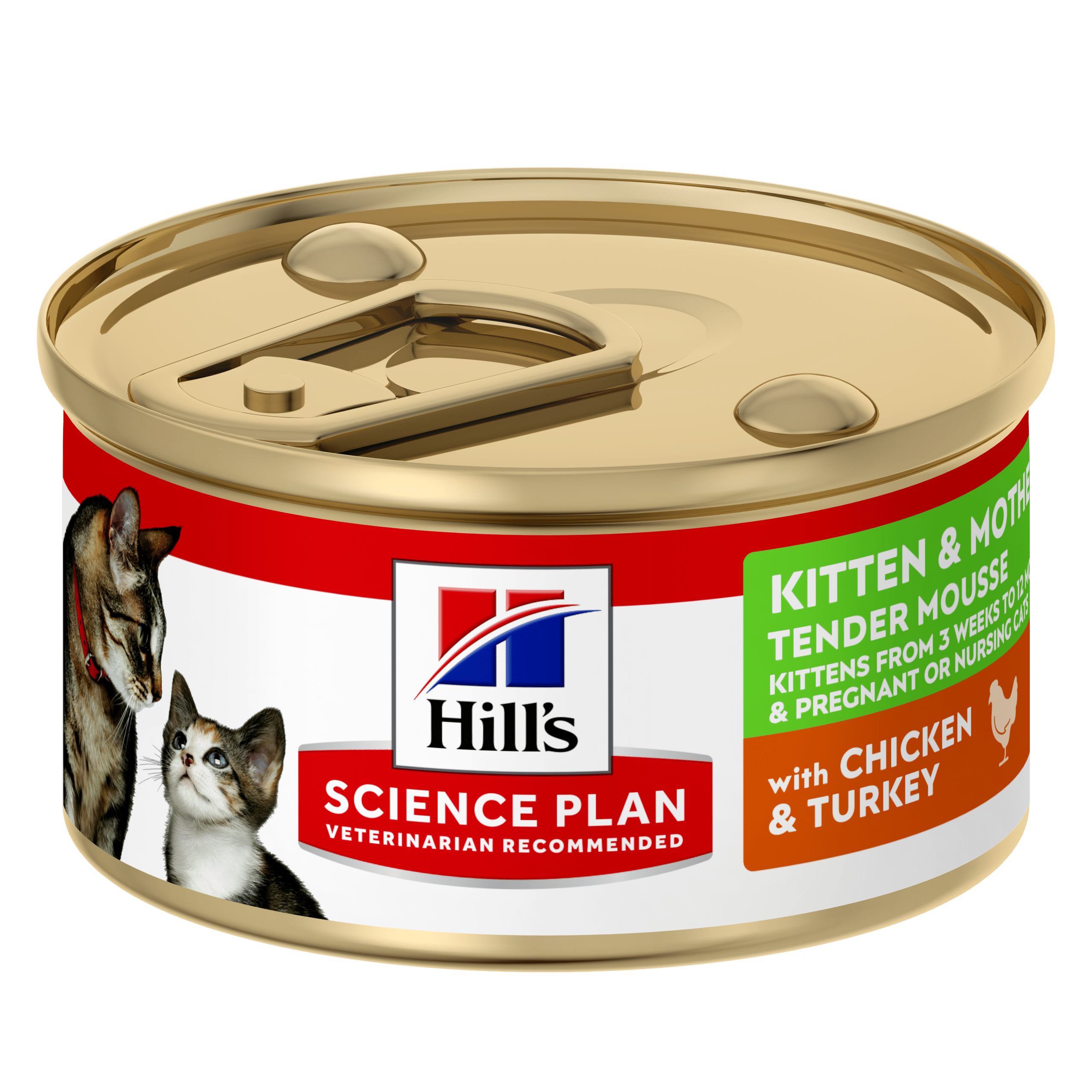 Kitten Nutrition Mousse Chicken & Turkey Canned - Wet Cat Food 85 g x 24 - Katt - Kattfoder & kattmat - Blötmat & våtfoder till katt - Hills Science Plan - ZOO.se