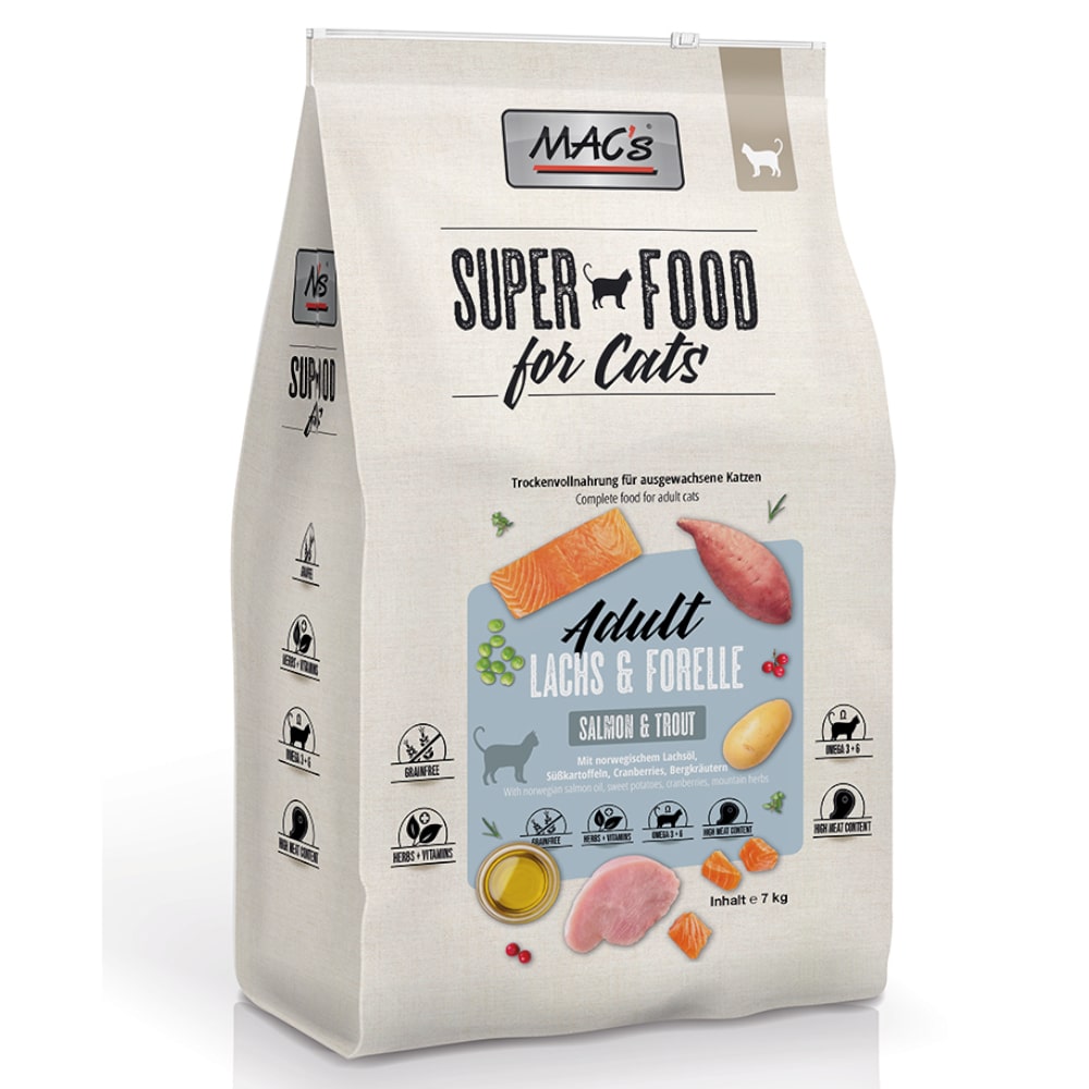MAC's Superfood for Cats Adult Lax & öring - 7 kg