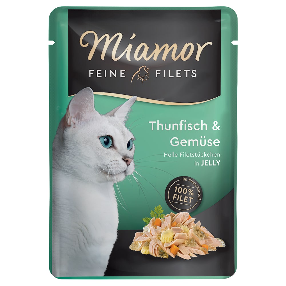 Am Ende Filets Miamor Fine Filets Pouch 6 x 100 g - Tonfisk & grönsaker - Kattly.se