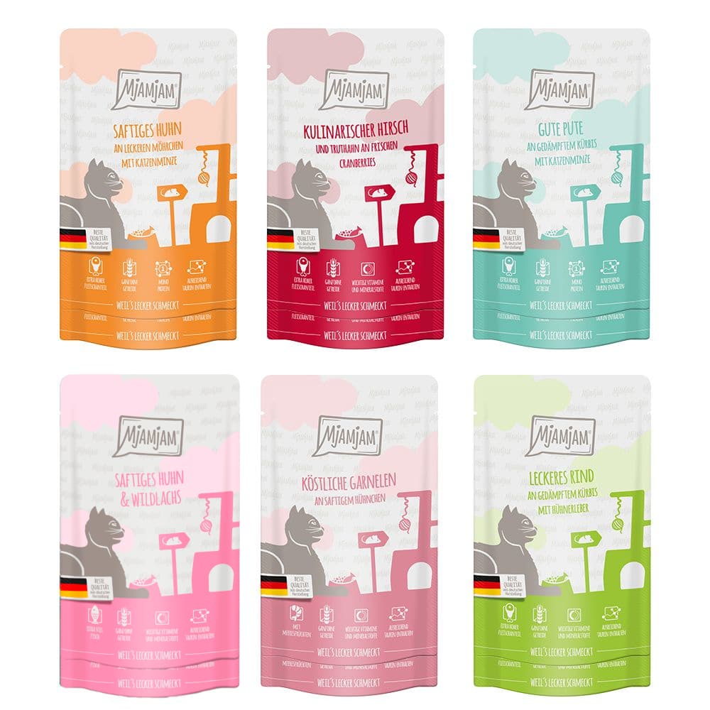 Mixpack MjAMjAM Quetschie 12 x 125 g – Mix (6 sorter)