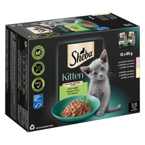 Sheba Kitten i portionspåse 12 x 85 g - Fin variation i sås (lax + kyckling)