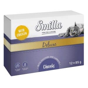 Smilla Deluxe Chunks 12 x 85 g - Med kyckling, zucchini & morötter