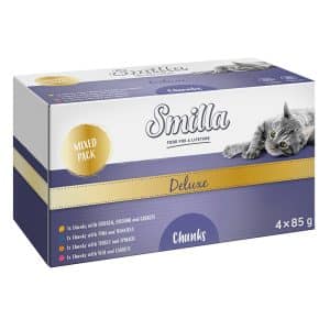 Smilla Deluxe Mousse & Chunks i mixpack 4 x 85 g - Chunks mixpack