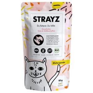 STRAYZ Ekologisk Påse 6 x 85 g - Ekologisk anka & ekologisk sötpotatis