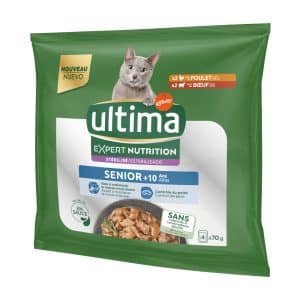 Ultima Cat Expert Nutrition Senior med kyckling & nötkött - 4 x 70 g