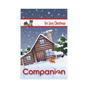 Companion Julkalender för Katt med 24 Luckor och 6 Godissorter - Blå