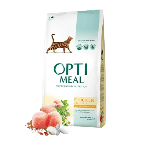Adult & Senior Chicken With Dental Care Torrfoder Till Katt 10 kg - Katt - Kattfoder & kattmat - Torrfoder till katt - Optimeal - ZOO.se