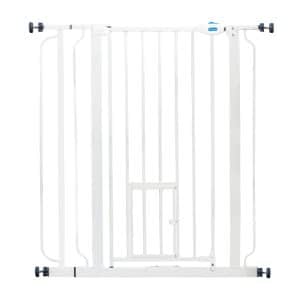 Carlson Pet Gate, extra högt galler med kattdörr - Höjd 91,44 cm, bredd 73,66 - 92,71 cm