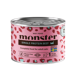 Cat Adult Single Protein Beef Can 200 g - Katt - Kattfoder & kattmat - Blötmat & våtfoder till katt - Monster Pet Food - ZOO.se