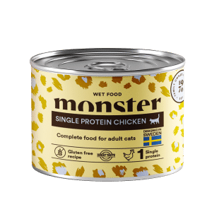 Cat Adult Single Protein Chicken Can 200 g - Katt - Kattfoder & kattmat - Blötmat & våtfoder till katt - Monster Pet Food - ZOO.se