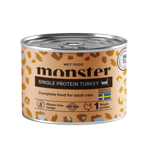 Cat Adult Single Protein Turkey Can 200 g - Katt - Kattfoder & kattmat - Blötmat & våtfoder till katt - Monster Pet Food - ZOO.se