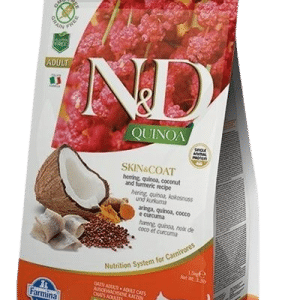 Cat N&D Quinoa Skin & Coat Herring Adult 1,5 kg - Katt - Kattfoder & kattmat - Torrfoder till katt - Farmina - ZOO.se