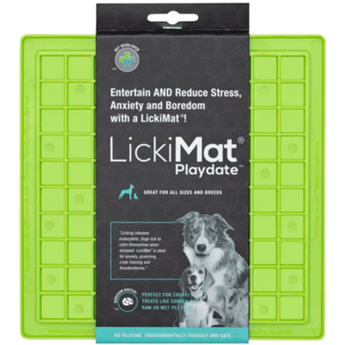 Classic Playdate Green 20 x 20 cm - Hund - Matplats & Vattenautomater för hund - Foderaktivering för hund - LickiMat - ZOO.se