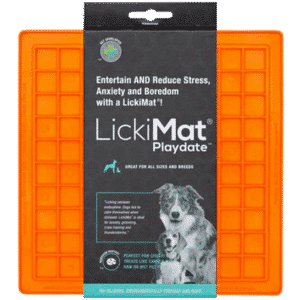 Classic Playdate Orange 20 x 20 cm - Hund - Matplats & Vattenautomater för hund - Foderaktivering för hund - LickiMat - ZOO.se