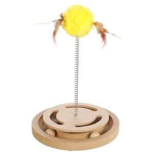 Flamingo Kitty Brain Train med fjädrar kattleksak - 1 st