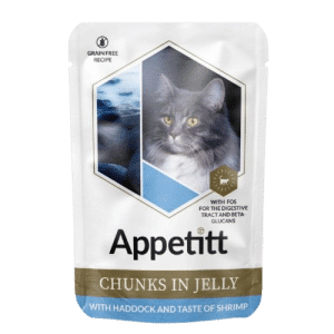 Kolja och räka i gelé våtfoder för katter 85 g - Katt - Kattfoder & kattmat - Blötmat & våtfoder till katt - APPETITT - ZOO.se