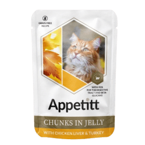 Kycklinglever och kalkon i gelé våtfoder för katter 85 g - Katt - Kattfoder & kattmat - Blötmat & våtfoder till katt - APPETITT - ZOO.se