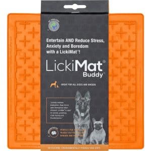 Lickimat Hundskål Buddy Orange 20x20 cm