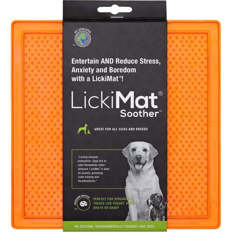 Lickimat Hundskål Soother Orange 20x20 cm