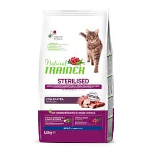 Natural Trainer Cat Sterilised med anka - 1,5 kg